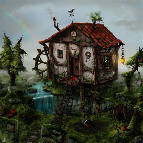 Witch house painting